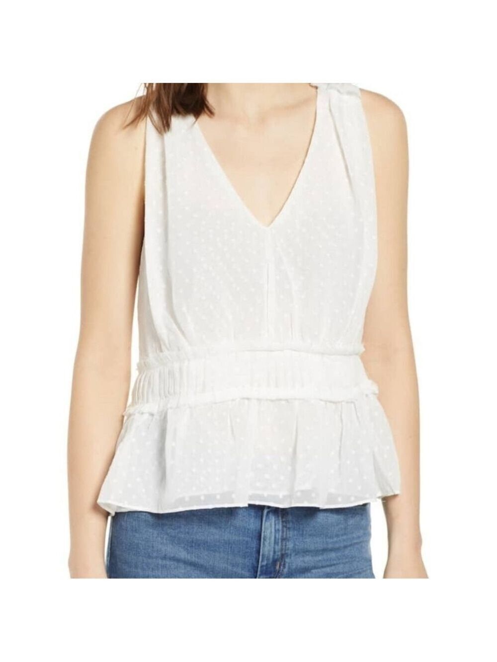 Bishop + Young Sheer Swiss Dot Blouse